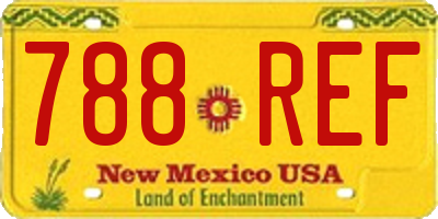 NM license plate 788REF