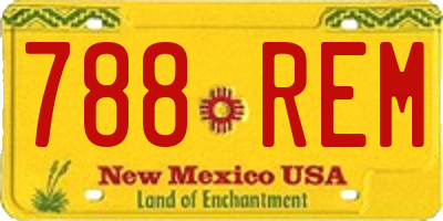 NM license plate 788REM