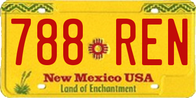NM license plate 788REN