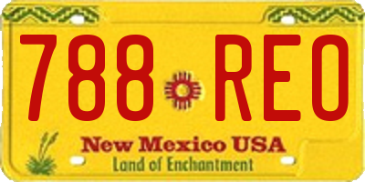 NM license plate 788REO