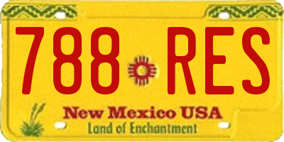 NM license plate 788RES