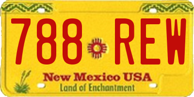NM license plate 788REW