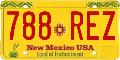 NM license plate 788REZ