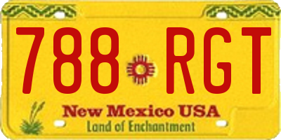 NM license plate 788RGT