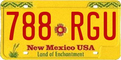NM license plate 788RGU