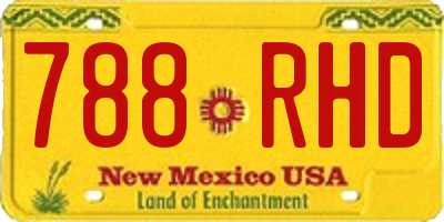 NM license plate 788RHD