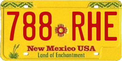 NM license plate 788RHE