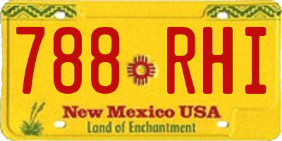 NM license plate 788RHI