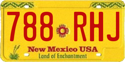 NM license plate 788RHJ