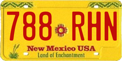 NM license plate 788RHN