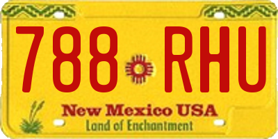 NM license plate 788RHU