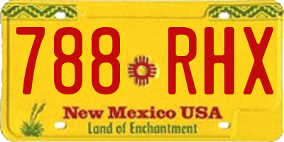 NM license plate 788RHX