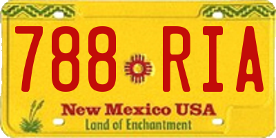 NM license plate 788RIA