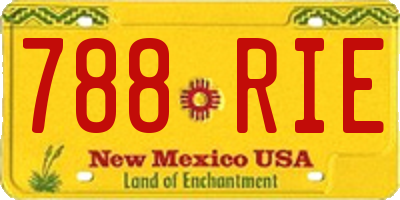 NM license plate 788RIE