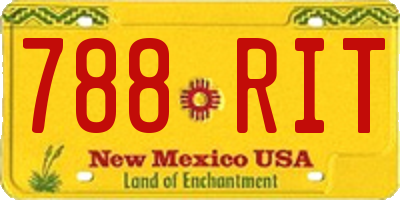 NM license plate 788RIT