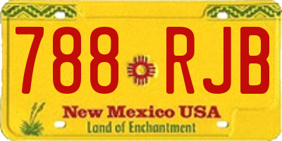 NM license plate 788RJB