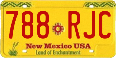 NM license plate 788RJC