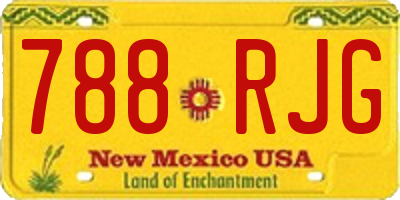 NM license plate 788RJG