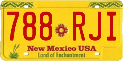 NM license plate 788RJI