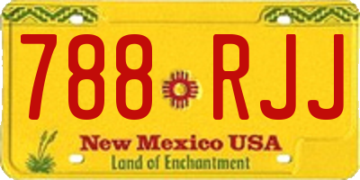 NM license plate 788RJJ