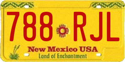 NM license plate 788RJL