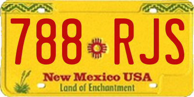 NM license plate 788RJS