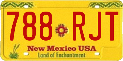 NM license plate 788RJT