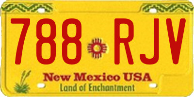 NM license plate 788RJV
