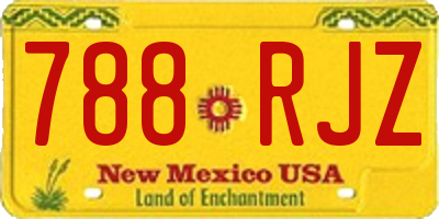 NM license plate 788RJZ