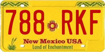 NM license plate 788RKF
