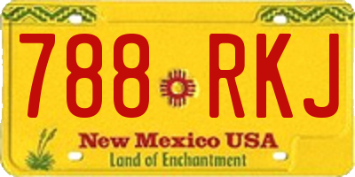 NM license plate 788RKJ