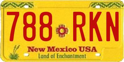 NM license plate 788RKN