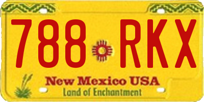 NM license plate 788RKX