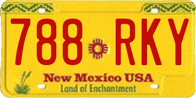 NM license plate 788RKY