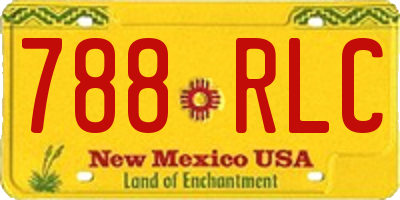 NM license plate 788RLC