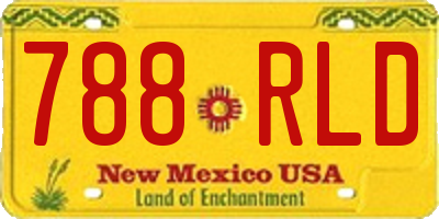 NM license plate 788RLD