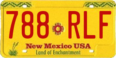 NM license plate 788RLF