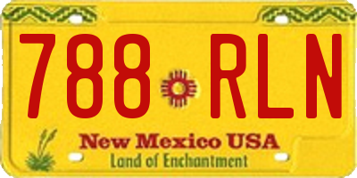 NM license plate 788RLN