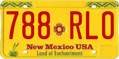 NM license plate 788RLO