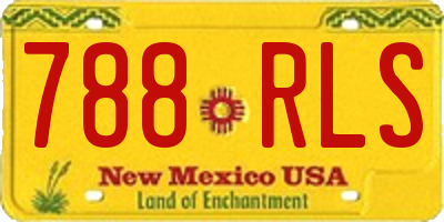NM license plate 788RLS