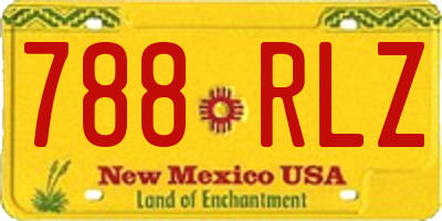NM license plate 788RLZ