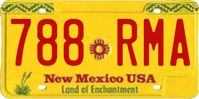 NM license plate 788RMA