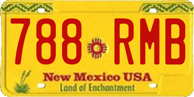 NM license plate 788RMB