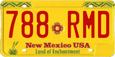NM license plate 788RMD