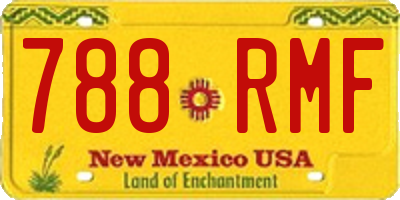 NM license plate 788RMF