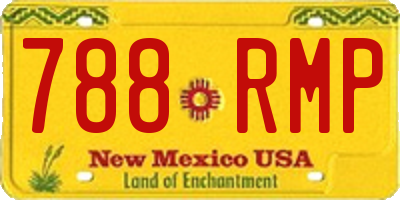 NM license plate 788RMP