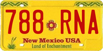 NM license plate 788RNA