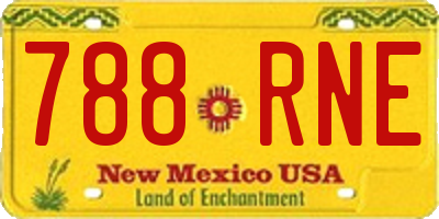NM license plate 788RNE