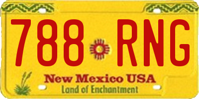 NM license plate 788RNG