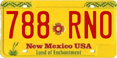 NM license plate 788RNO